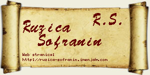 Ružica Sofranin vizit kartica